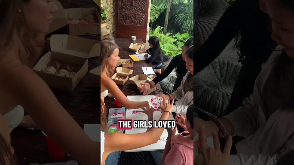 Opened our home to 32 kids from a local orphanage here in Bali and we threw a pool and pizza party.